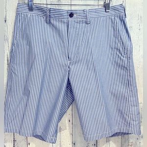 Mens J Crew Club blue and white striped shorts